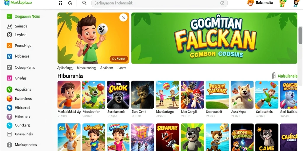 Screenshot menunjukkan tampilan awal permainan yang menarik.