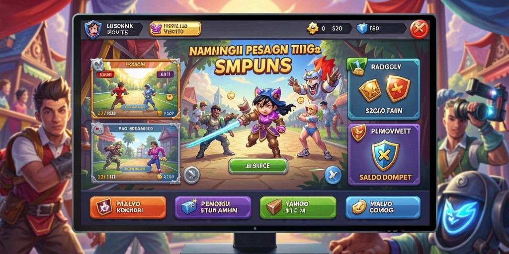 Tampilan awal game TITAN777 yang memukau dan penuh warna.